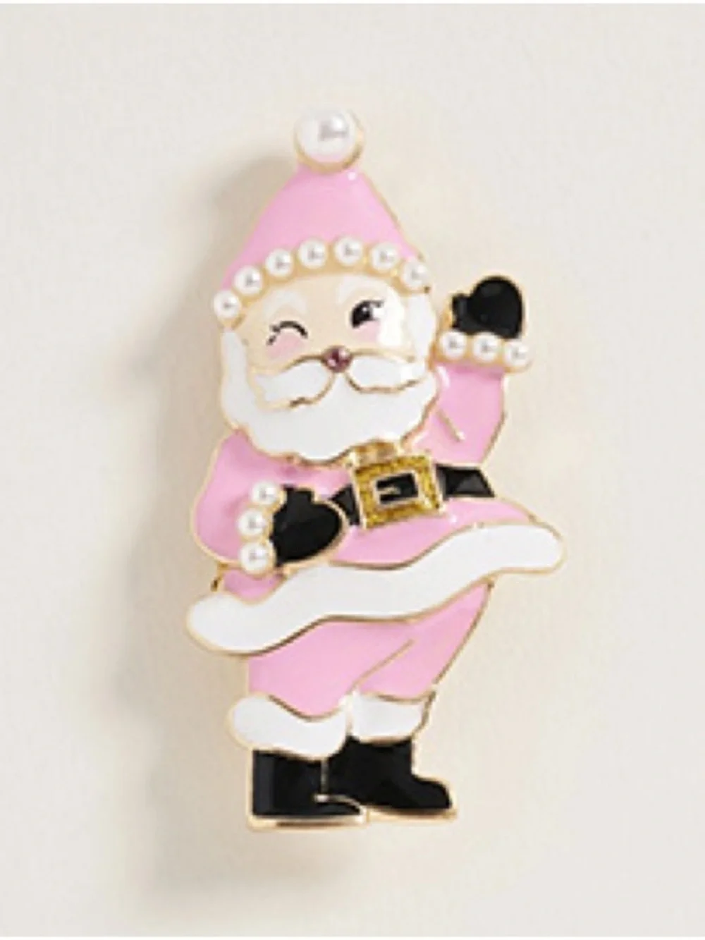 Red Santa Claus Enamel Pin for Kids - Cute Holiday Accessory